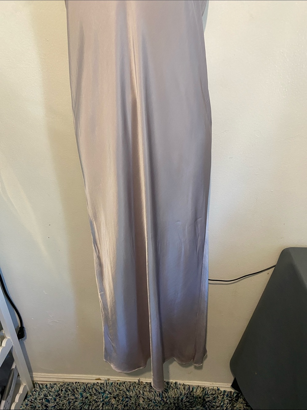 Strapless Satin Slip Dress in Taupe - Picture 6 of 10